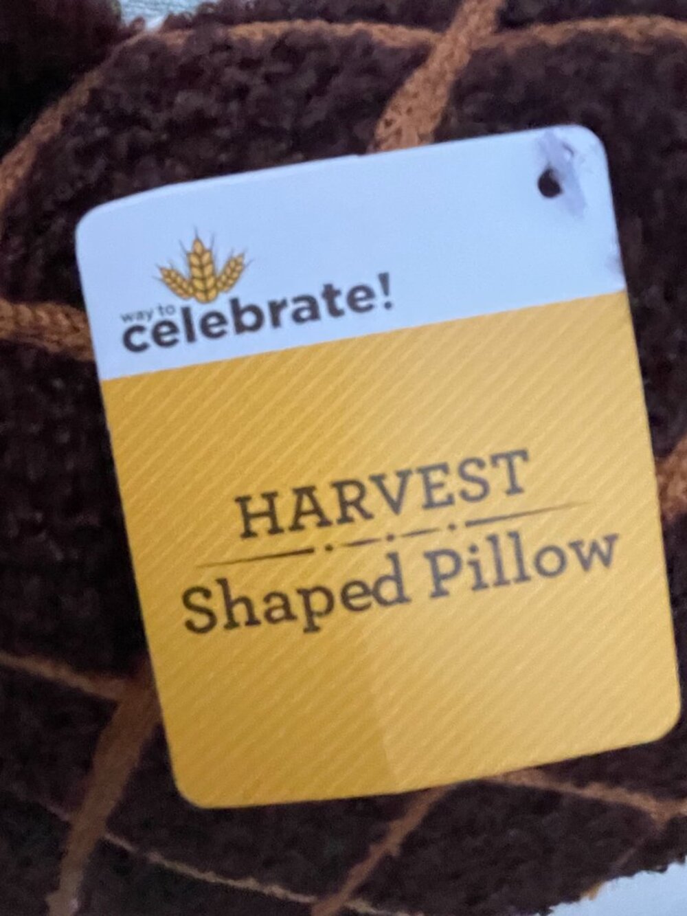 WayToCelebrate NWT Harvest Acorn Sherpa Velvet Pillow Fall Cottagecore Cozy Boho - Picture 3 of 13